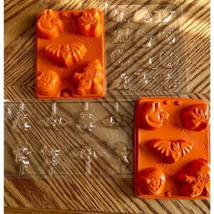 4 Halloween Food Molds: 2 Jell-O Jigglers, 2 Wilton Chocolate Candy